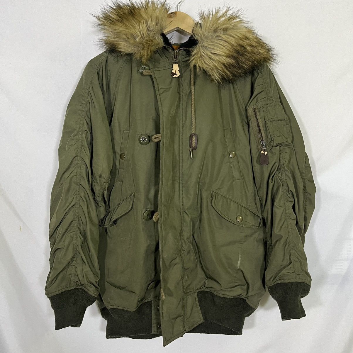 If Six Was Nine MOUSSY LGB INSPIRED FUR HOODED JACKET Size US XL / EU 56 / 4 - 1 Thumbnail