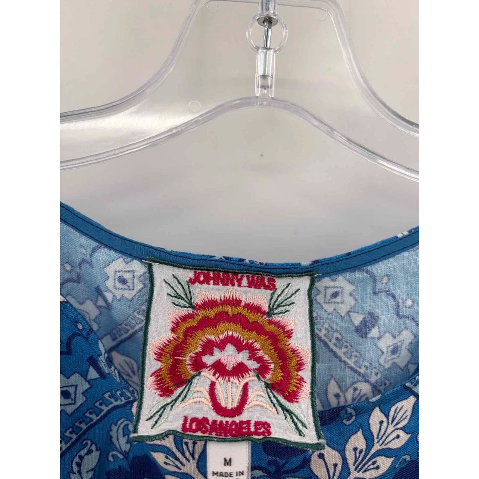 Johnny Was Pre-Owned Johnny Was Blue Size Medium Blouse Size M / US 6-8 / IT 42-44 - 3 Thumbnail