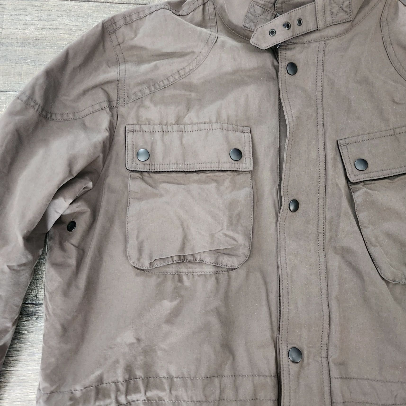 Banana Republic Banana Republic Field Jacket Mens L Water Resistant Canvas Corduroy Barn Chore Green Military Jacket Mens L Size US L / EU 52-54 / 3 - 4 Thumbnail
