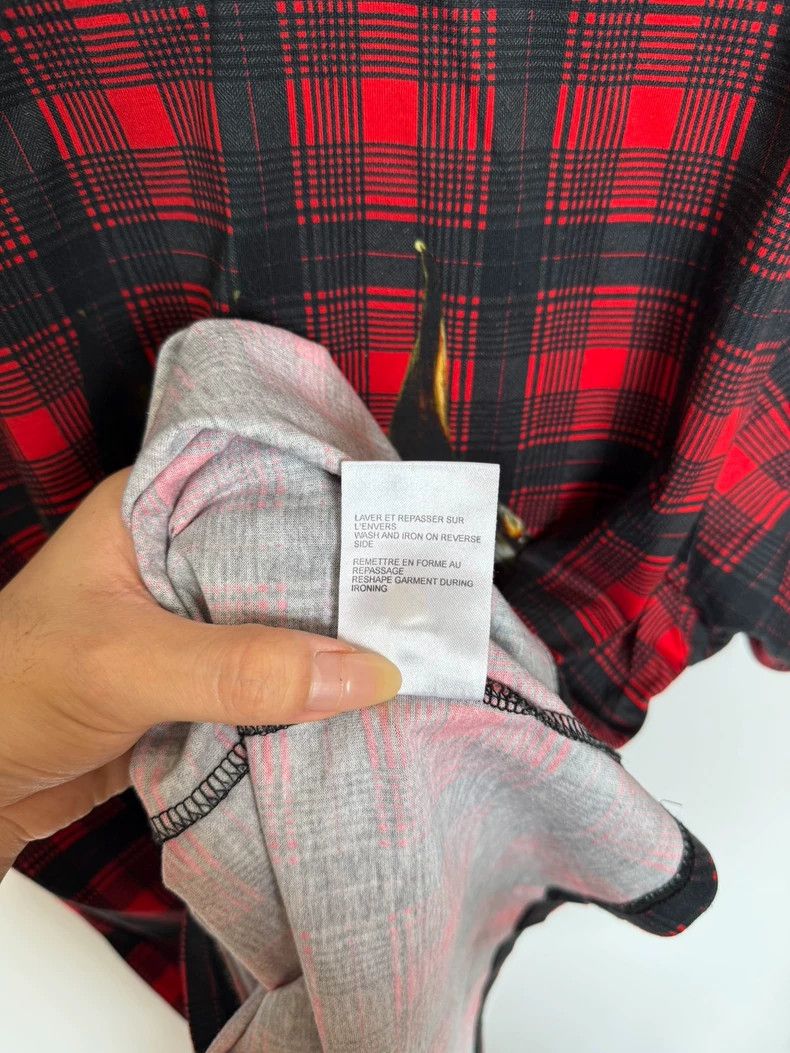 Givenchy Givenchy Red Checkered Doberman Short-Sleeved T-Shirt Size US XS / EU 42 / 0 - 7 Thumbnail