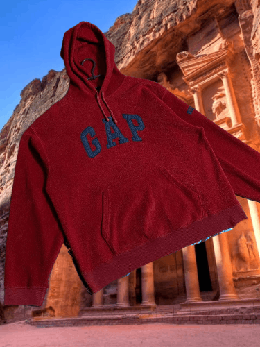 Gap × Vintage Vintage Streetwear GAP Classic Pullover Hoodie Size US L / EU 52-54 / 3 - 1 Thumbnail