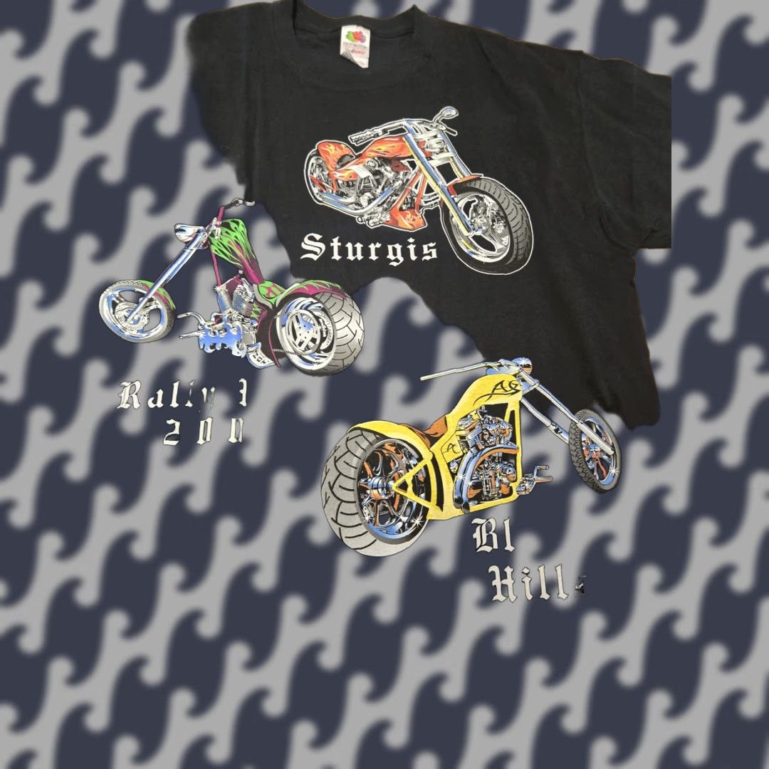 Fruit Of The Loom VINTAGE Sturgis Shirt Mens XL Black Rally Week 2004 Black Hills Biker 2000s Shirt Men XL Black Size US XL / EU 56 / 4 - 1 Thumbnail