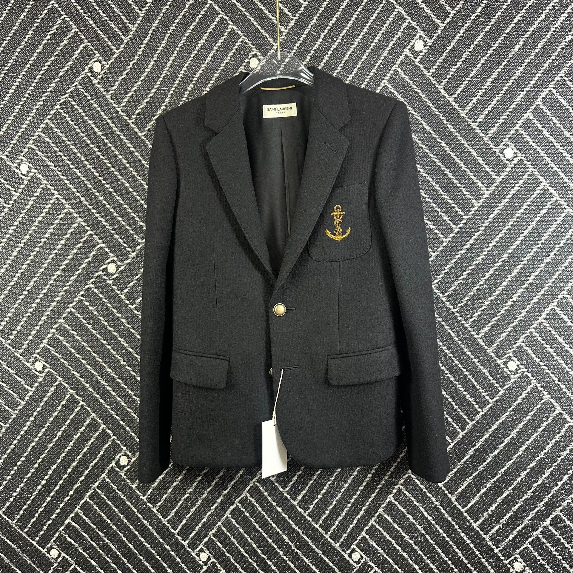 Saint Laurent Paris Saint Laurent Black Anchor Blazer Size XS / US 0-2 / IT 36-38 - 1 Thumbnail