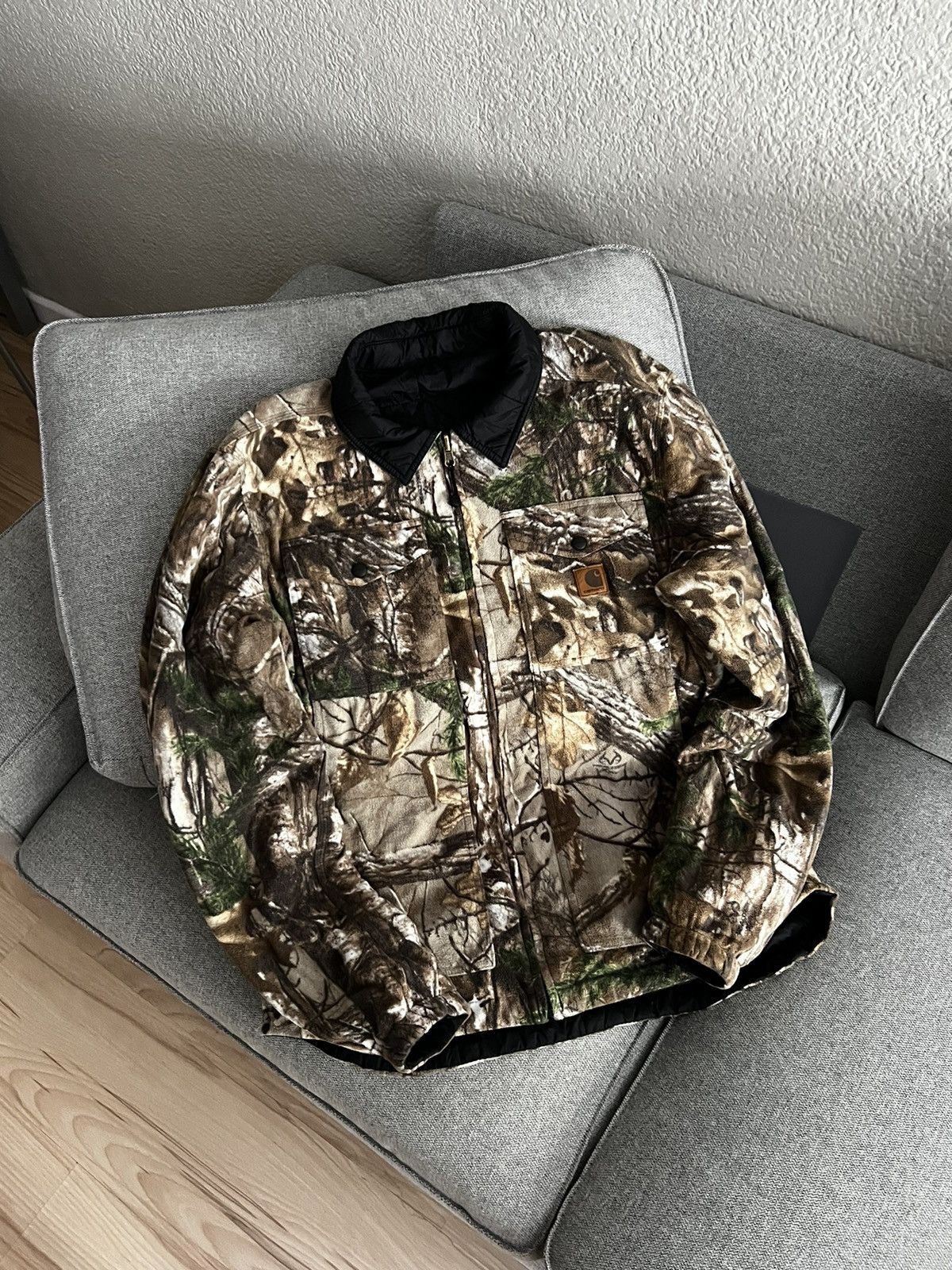 Carhartt Vintage Carhartt Real Tree Fleece Double Jacket Size US L / EU 52-54 / 3 - 14 Thumbnail