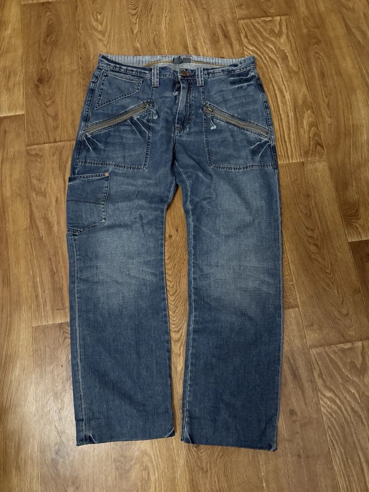 Armani Exchange Vintage 00`s Armani Exchange Jeans Y2K 6 Pocket Design Cargo Size US 34 / EU 50 - 1 Thumbnail