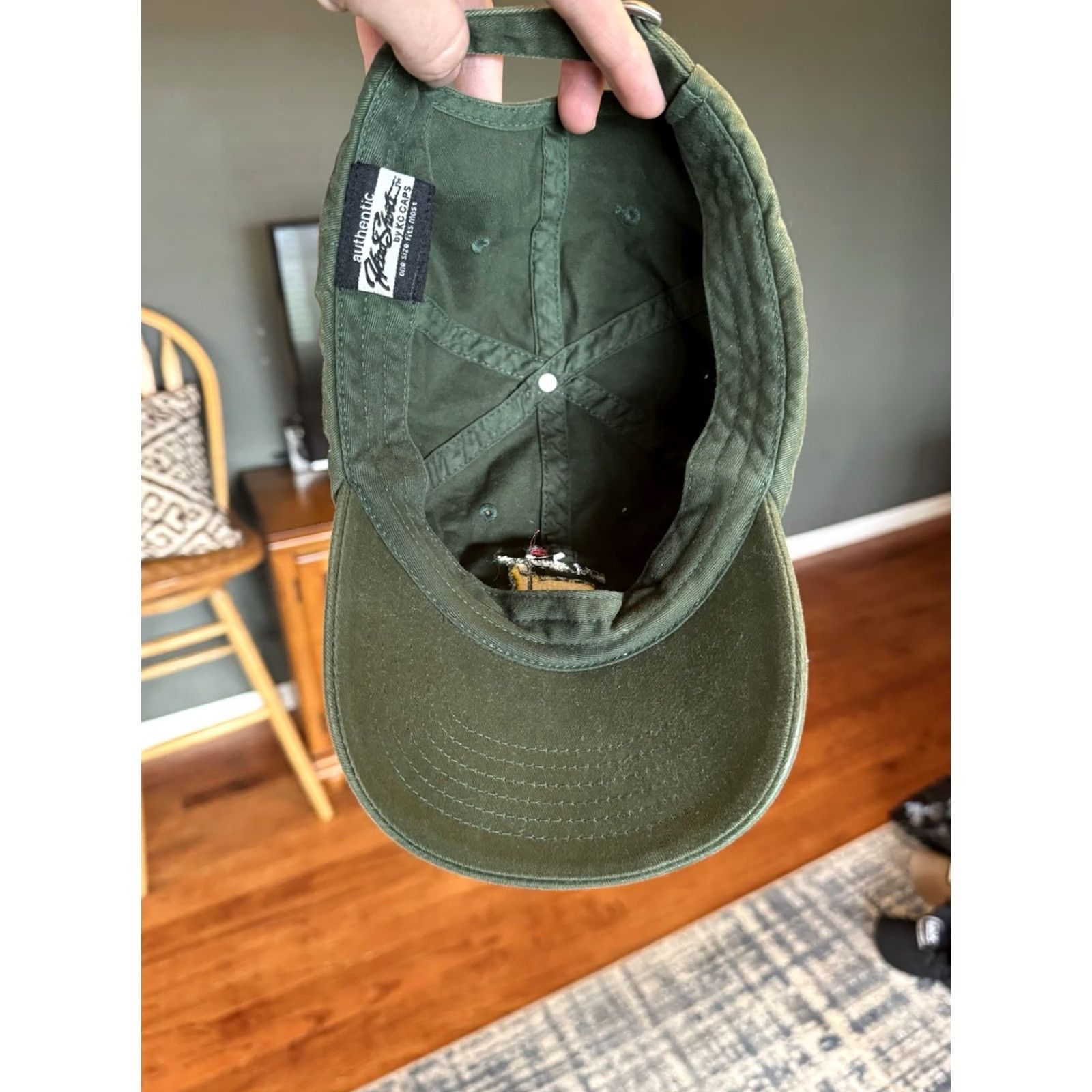 Vintage VINTAGE Masters Tournament Bubba Golf Green Strapback Cap Augusta Hat Men One Size Green Adjustable Cotton Golf Hat Cap Sports Size ONE SIZE - 6 Thumbnail