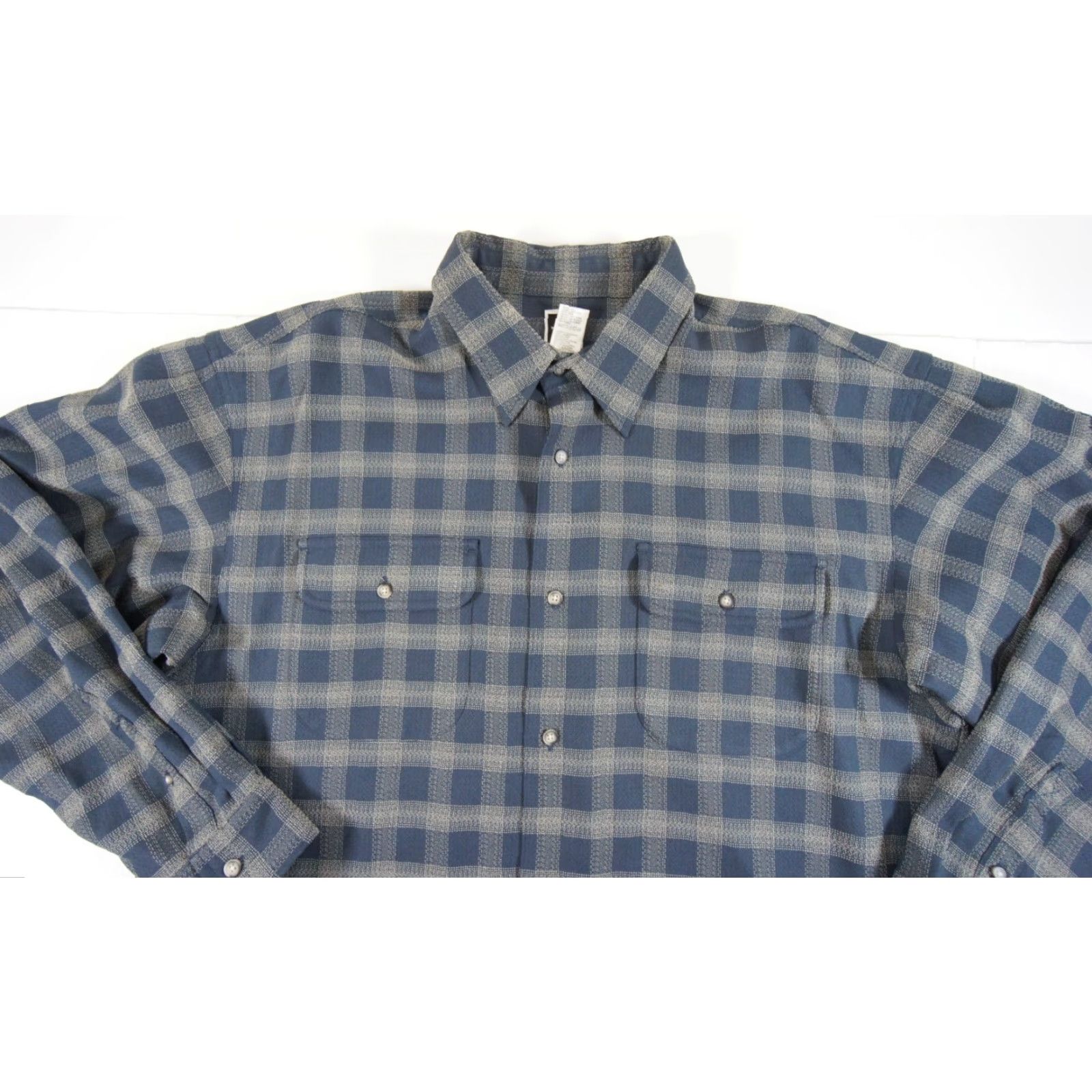 The North Face VINTAGE The North Face Shirt Mens XL Blue Button Up Long Sleeve Check Outdoor Casual Mens XL Blue The North Face Shirt 90s Event Size US XL / EU 56 / 4 - 2 Thumbnail