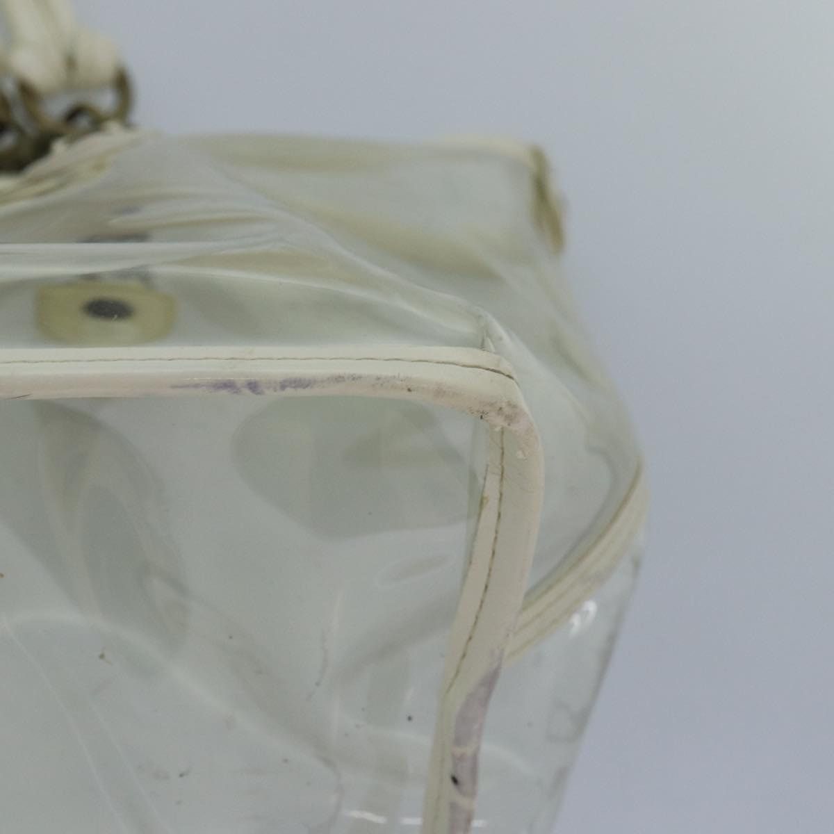 Burberry Burberry Blue Label Shoulder Bag Vinyl Clear White Gold Size ONE SIZE - 14 Thumbnail