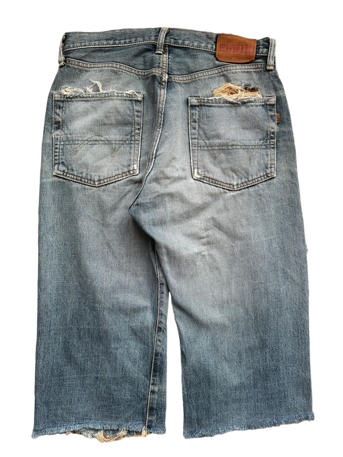 If Six Was Nine Vintage Edwin 505 Selvedge Distressed Short Jeans Size US 31 - 11 Thumbnail