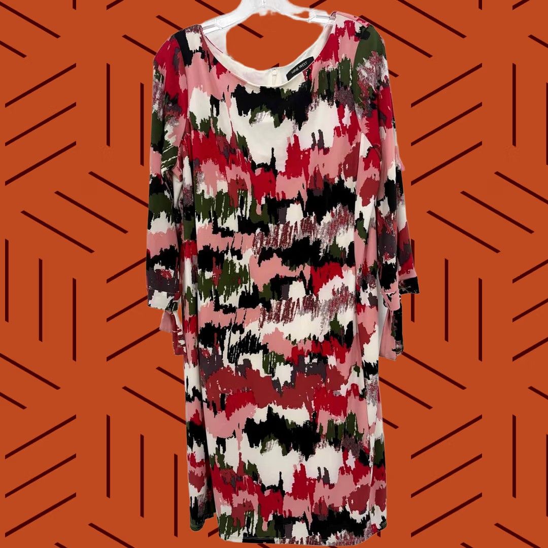 Nine West Nine West Red Size 12 Knee Length Long Sleeve Dress Size XL / US 12-14 / IT 48-50 - 1 Thumbnail