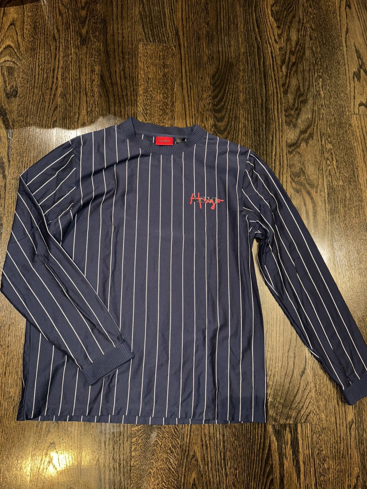 Hugo Boss HUGO BOSS STRIPED LONG SLEEVE T SHIRT Size US L / EU 52-54 / 3 - 1 Thumbnail