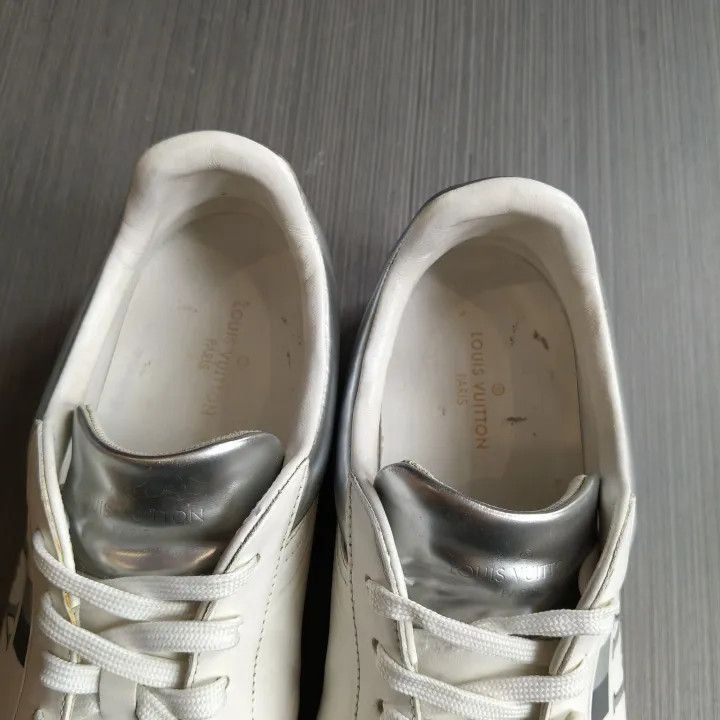 Louis Vuitton Louis Vuitton Silver Trim Leather Sneakers -2508 Size US 8.5 / EU 41-42 - 8 Thumbnail