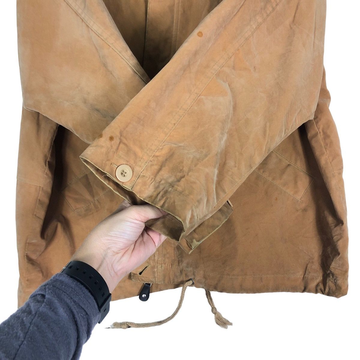Japanese Brand Vintage Chore Jacket Hybrid Canvas Cargo Pocket IsseyMiyake Size US L / EU 52-54 / 3 - 13 Thumbnail