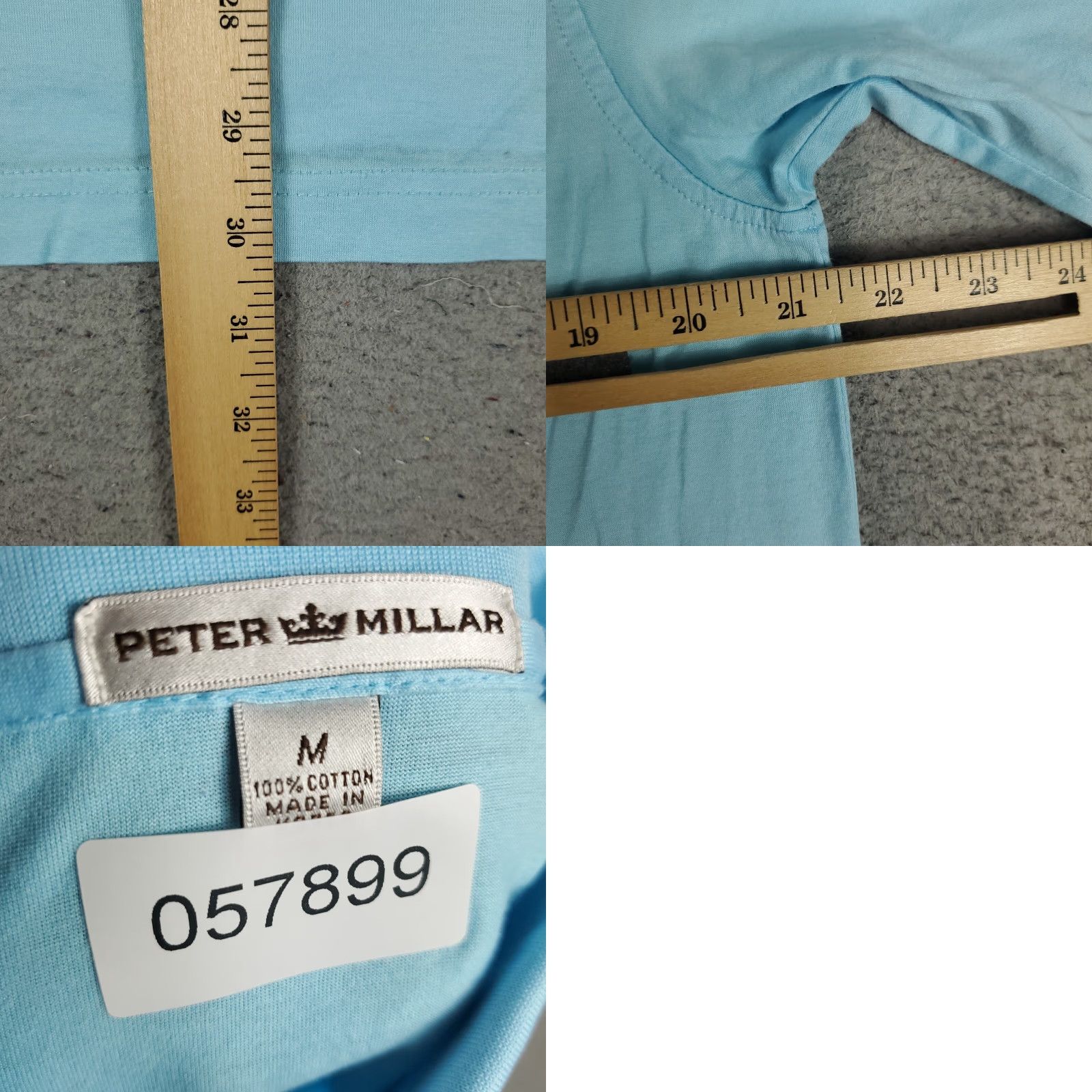 Peter Millar Peter Millar Polo Shirt Mens Medium Light Blue Cotton Golf Short Sleeve Modern Preppy Size US M / EU 48-50 / 2 - 8 Thumbnail