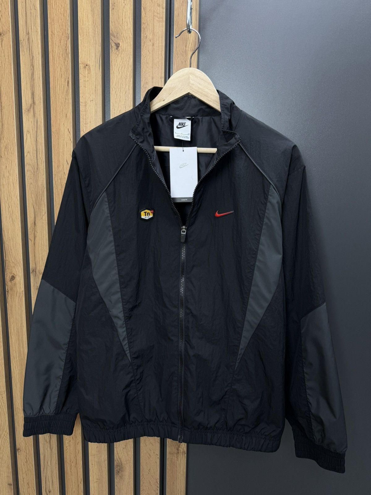 Nike × Stussy Nike Stussy Striped Wool Jacket Black Size S | Grailed