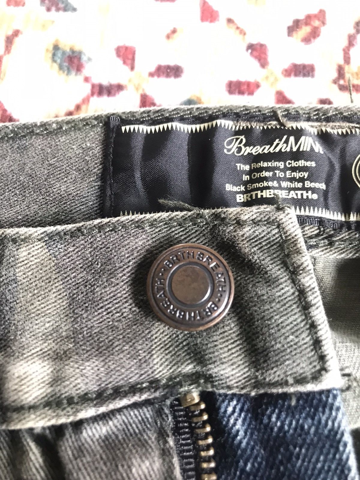 Japanese Brand Vintage Breathmint Double Waist camo twist flared jeans Size US 32 / EU 48 - 11 Thumbnail