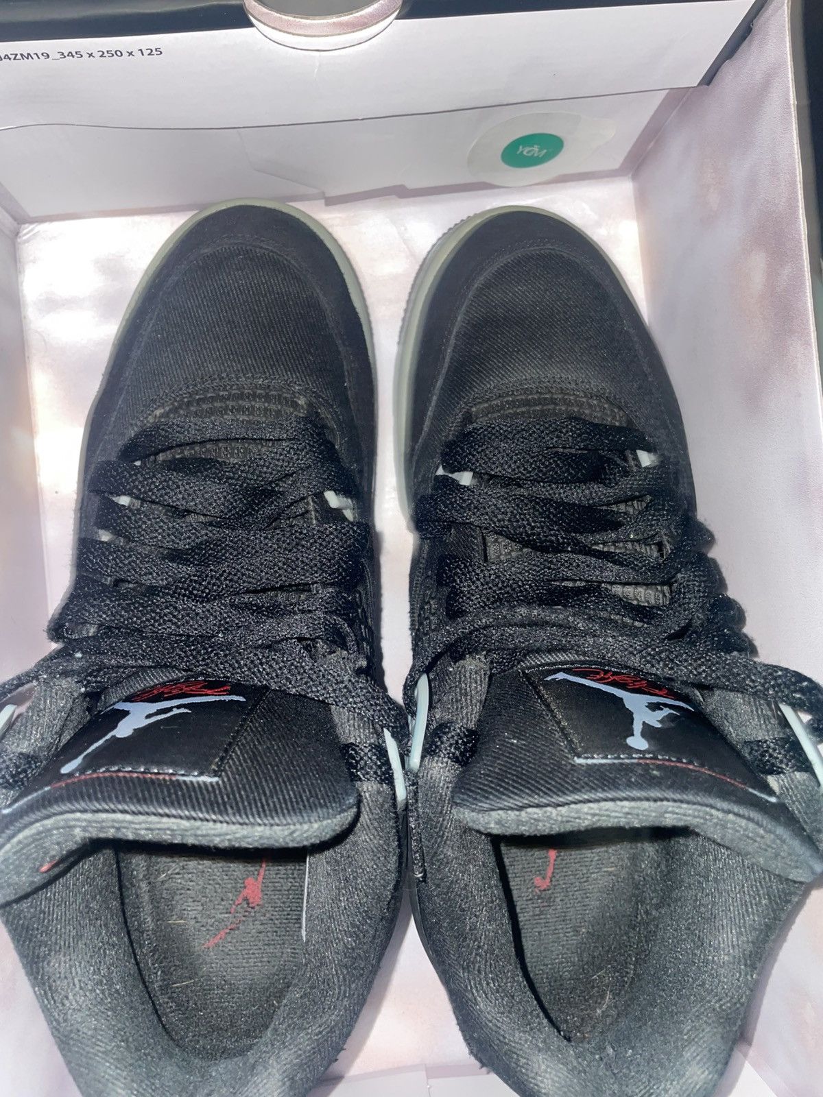 Jordan Brand Jordan 4 black canvas size 10.5 Size US 10.5 / EU 43-44 - 2 Thumbnail