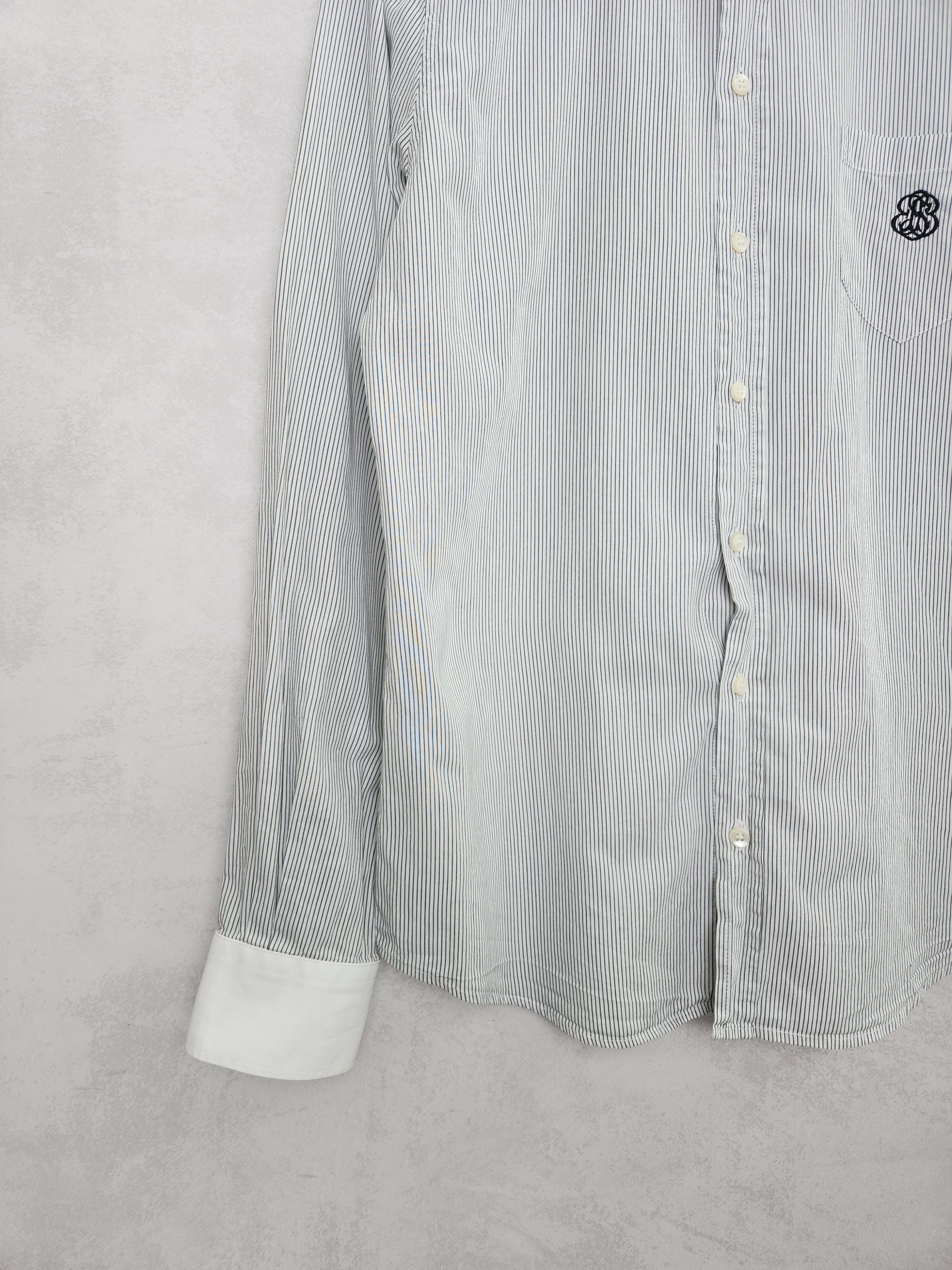 Balenciaga Balenciaga paris stripes button ups shirt pockets logo Size US L / EU 52-54 / 3 - 4 Thumbnail