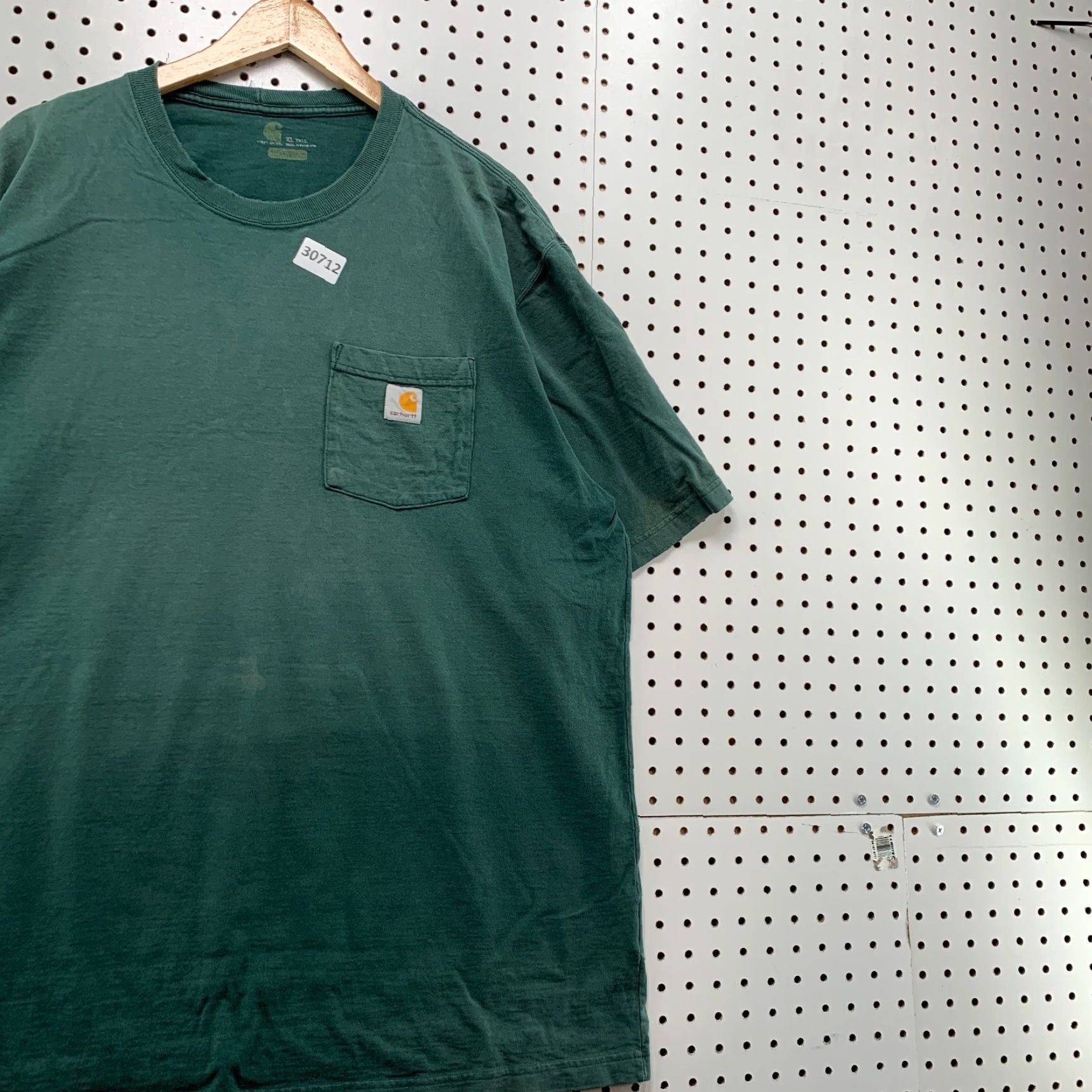 Carhartt VINTAGE Carhartt Pocket Shirt Mens XLT Tall Green Sun Faded Workwear 27X32.5 Size US XL / EU 56 / 4 - 4 Thumbnail