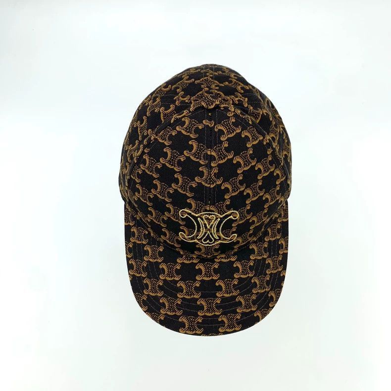 Celine Celine Brown Cap with Logo Print Size ONE SIZE - 5 Thumbnail