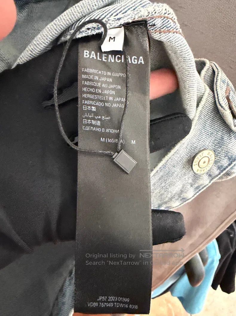 Balenciaga Balenciaga Letter embroidery denim jacket Size US M / EU 48-50 / 2 - 4 Thumbnail