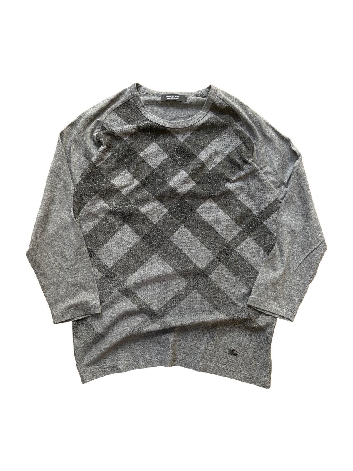 Burberry Burberry Black Label Check 7/8 Sleeve Top Grey Small Size US S / EU 44-46 / 1 - 1 Thumbnail