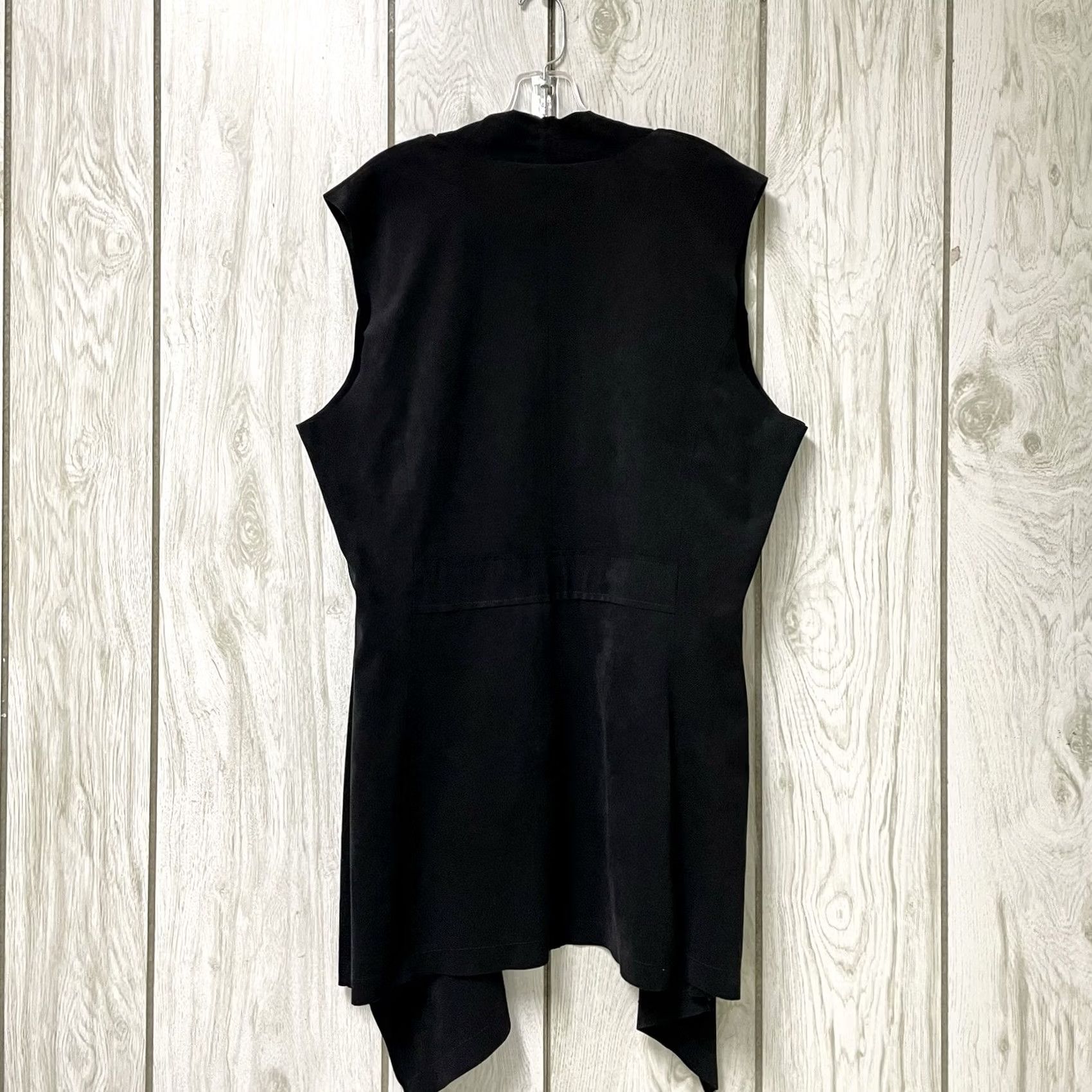 Olive VINTAGE Live a Little Women Vest Boho Y2K Open Front Waterfall Sleeveless Black XL Size XL / US 12-14 / IT 48-50 - 2 Thumbnail