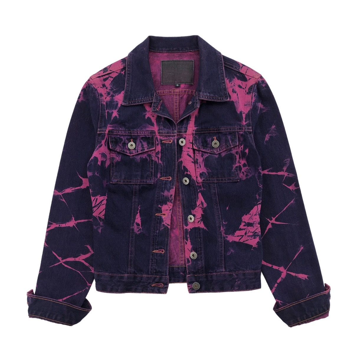 Guess Vintage Guess USA Purple Tie Dye Denim Jacket Made In USA Size S / US 4 / IT 40 - 4 Thumbnail