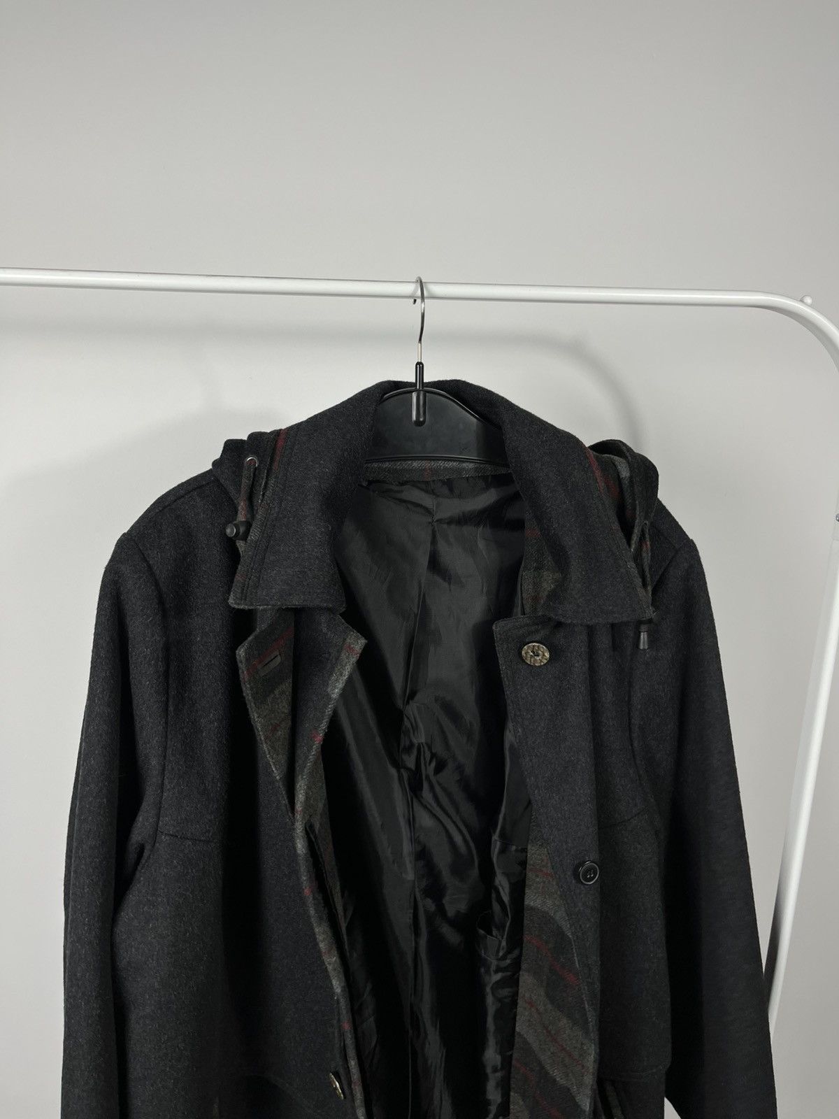 Other Men’s Wool Hooded Coat with Built-In Scarf Black Size US XL / EU 56 / 4 - 11 Thumbnail