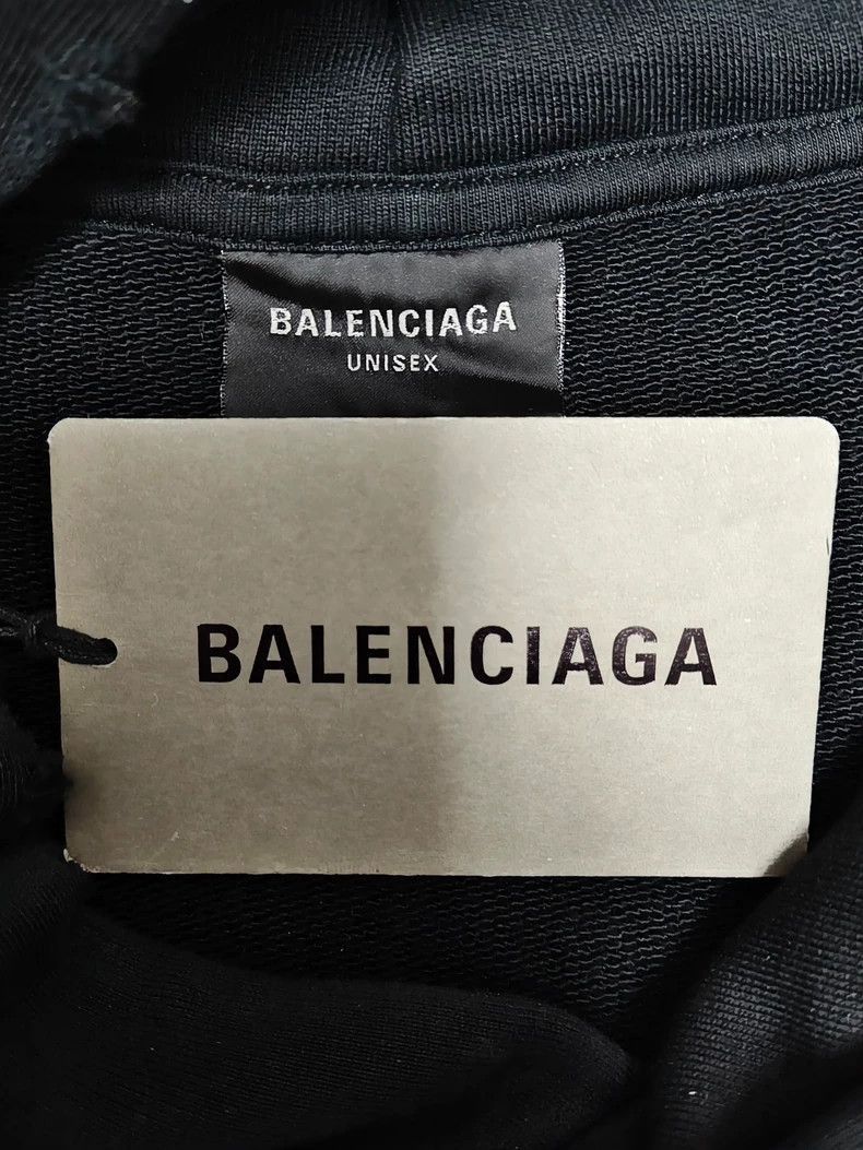 Balenciaga Balenciaga Double Ring Frayed Hoodie 24SS-2506 Size US S / EU 44-46 / 1 - 4 Thumbnail