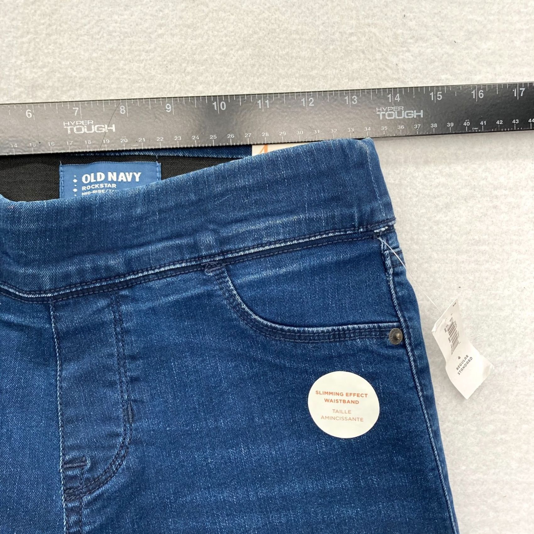 Old Navy Old Navy Jeans Women's 4 Dark Blue Stretch Denim Pull On Skinny NWT Rockstar Size 26" / US 2 / IT 38 - 6 Thumbnail