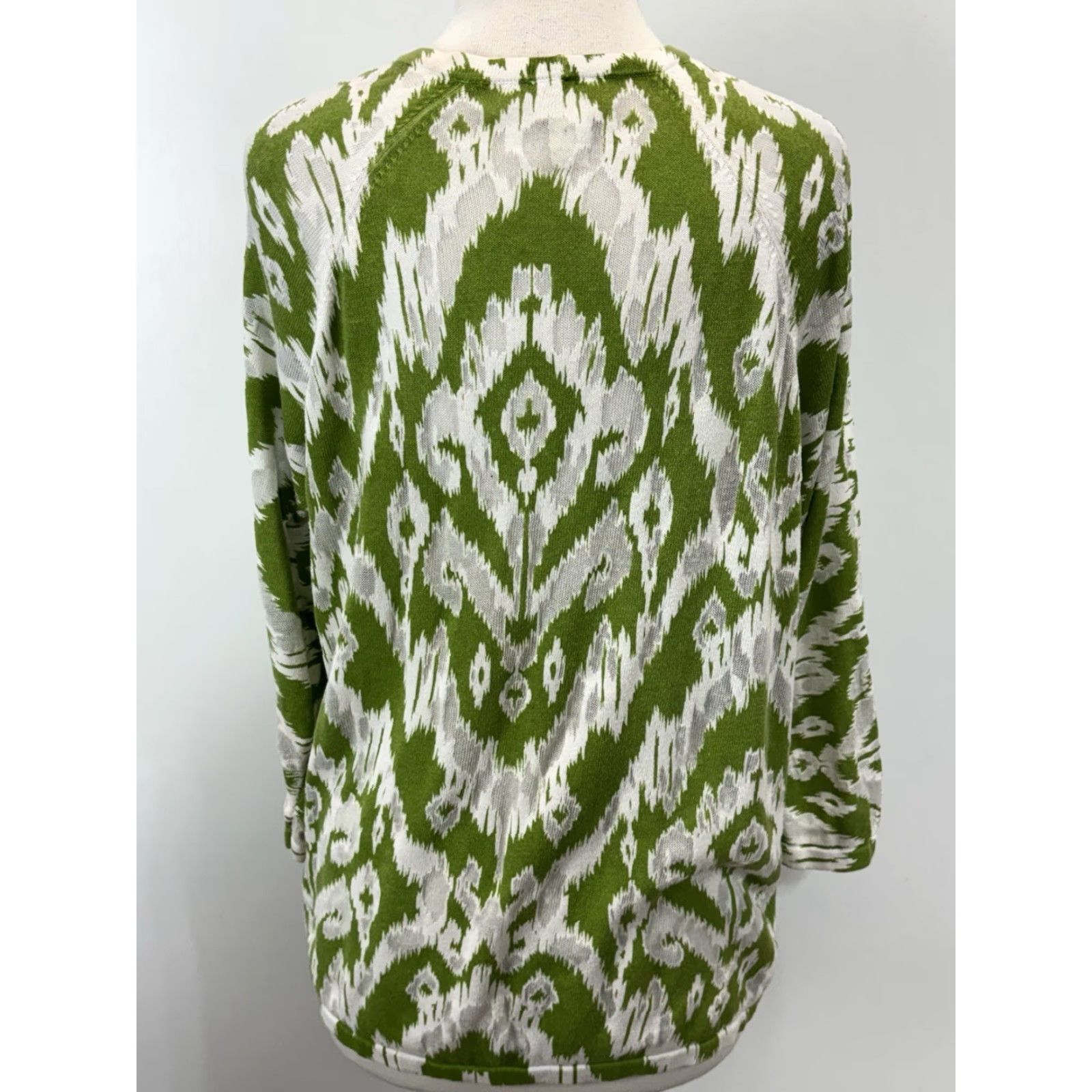 Vintage VINTAGE Chico's Women Sweater Cardigan Open-Front Cotton Blend Casual Green XL 3/4 Sleeve Size XL / US 12-14 / IT 48-50 - 3 Thumbnail