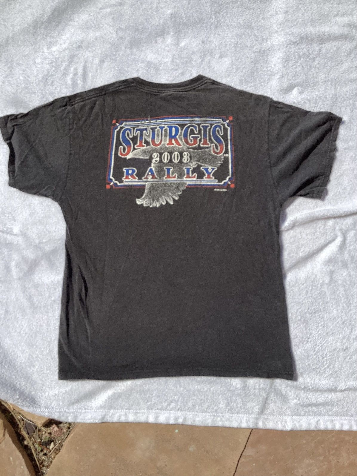 Harley Davidson × Vintage Vtg 03 Sturgis South Dakota Black Hills motorcycle rally Tee Size US L / EU 52-54 / 3 - 3 Thumbnail