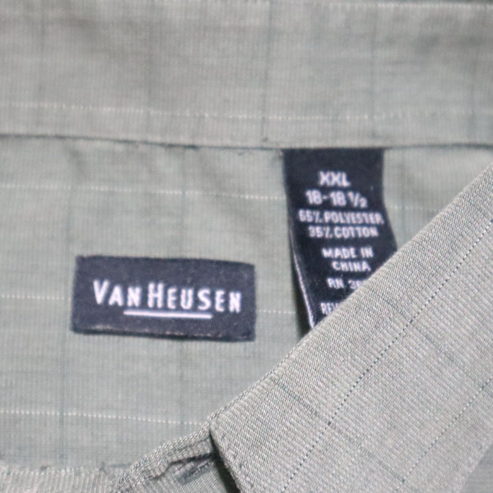 Van Heusen Van Heusen Shirt Men 2XL Gray Checkard Button-Down Long Sleeve Shirt Size US XXL / EU 58 / 5 - 3 Thumbnail