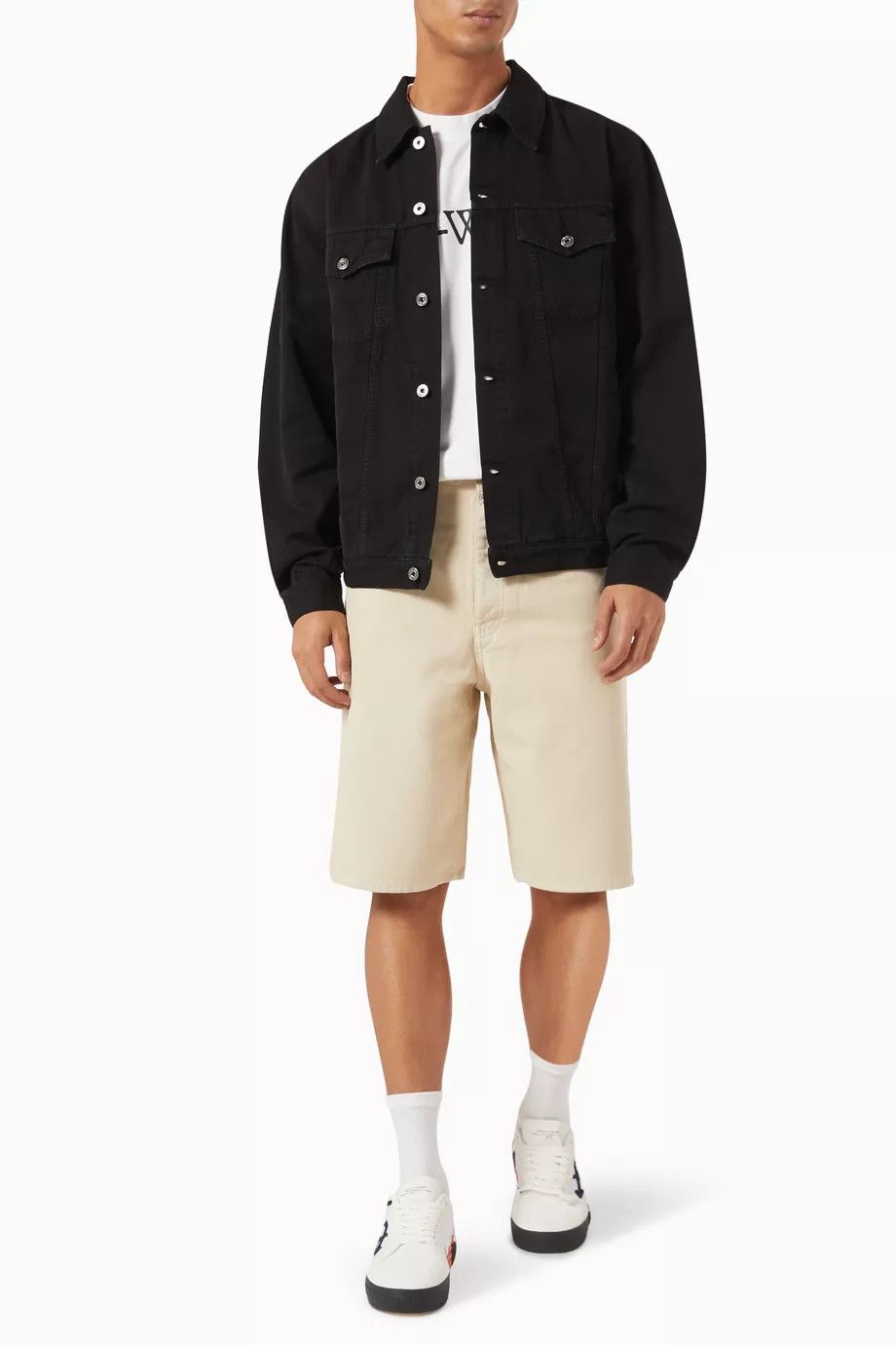 Off-White o1y0225 Logo Short in Beige Size US 34 / EU 50 - 4 Thumbnail