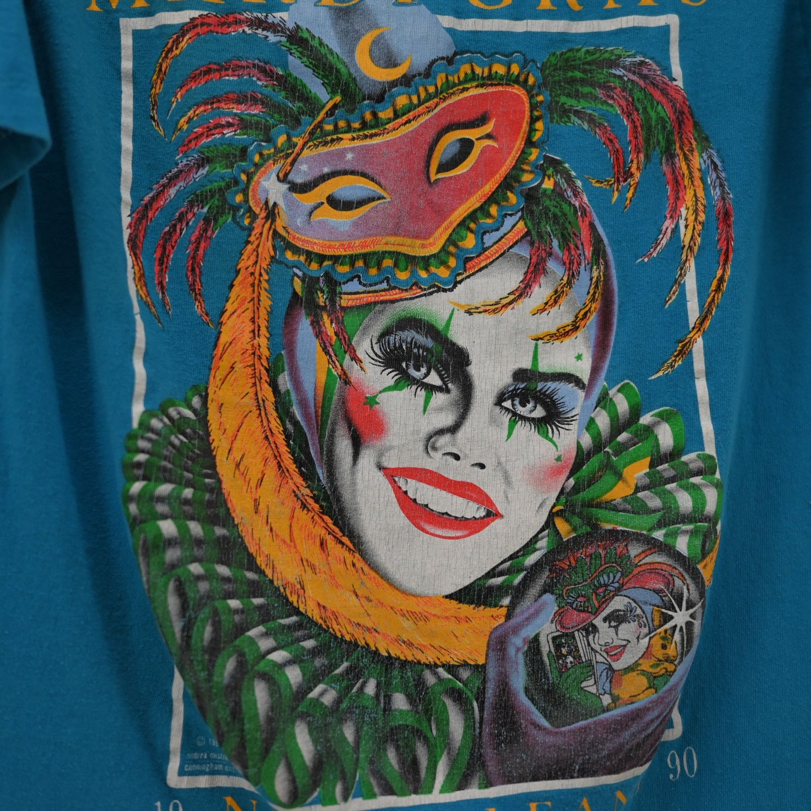 Vintage Vintage Marti Grass New Orleans S Blue Tshirt Single Stitch Size US S / EU 44-46 / 1 - 3 Thumbnail