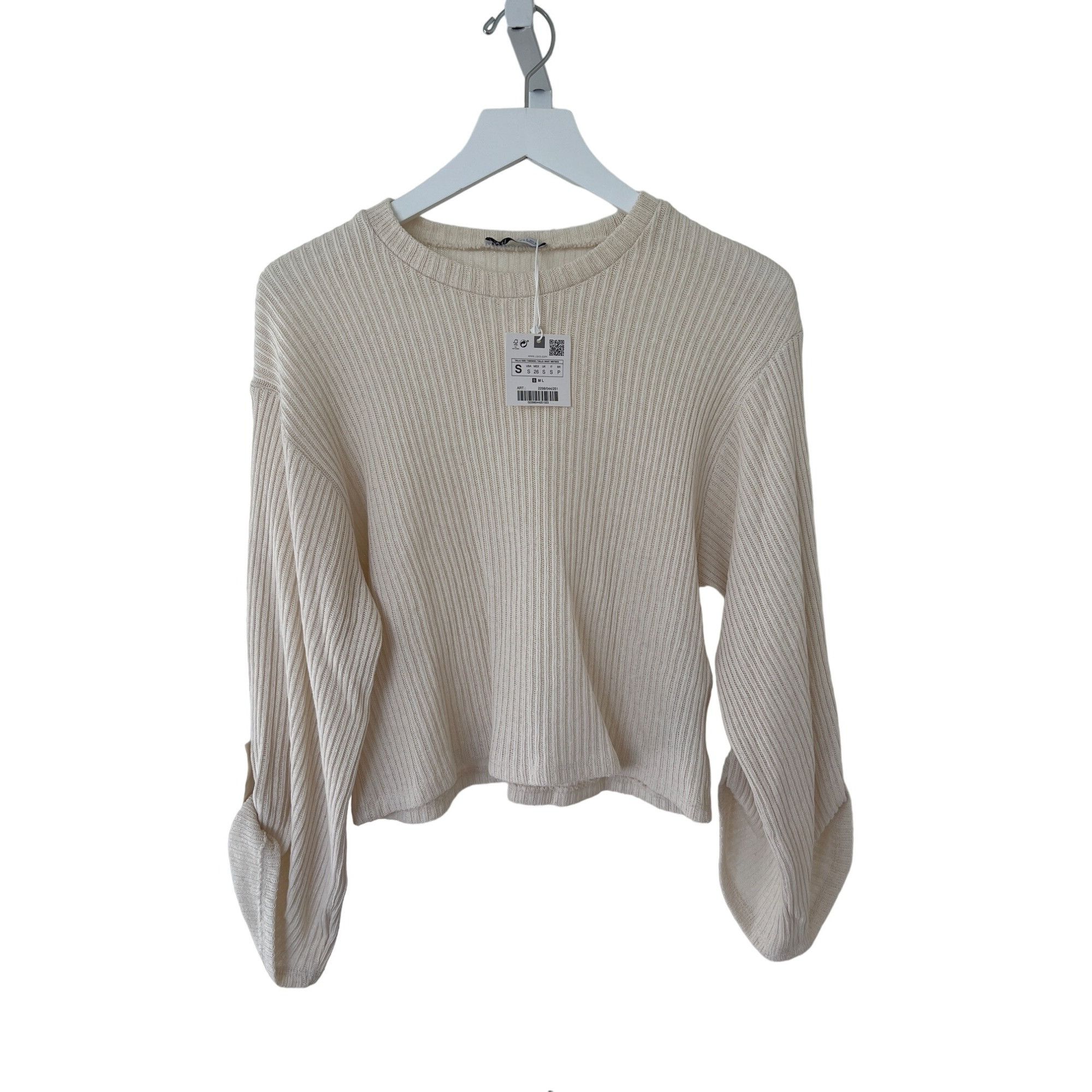 Zara Zara Ivory Ribbed Knit Set Size 27" / US 4 / IT 40 - 12 Thumbnail