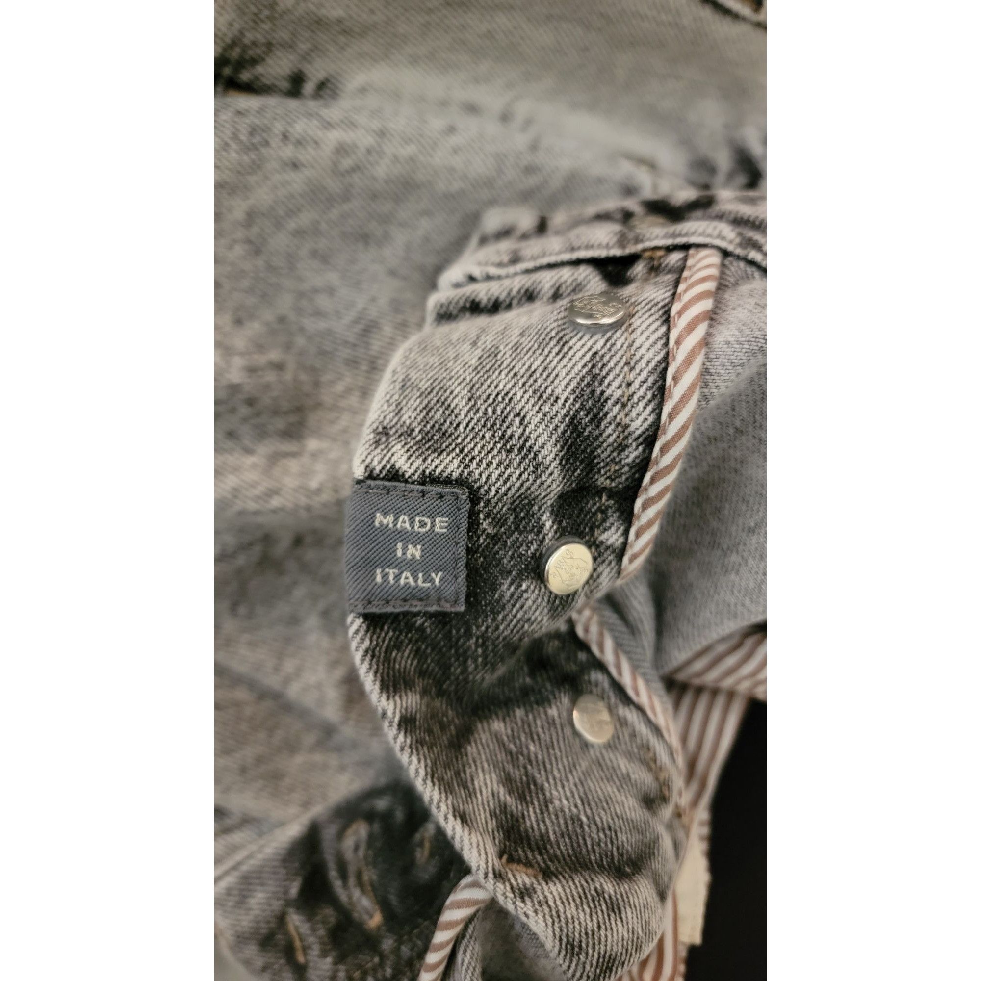 Brunello Cucinelli Brunello Cucinelli Men’s Grey/Black Acid Wash Jeans – IT Siz Size US 32 / EU 48 - 13 Thumbnail
