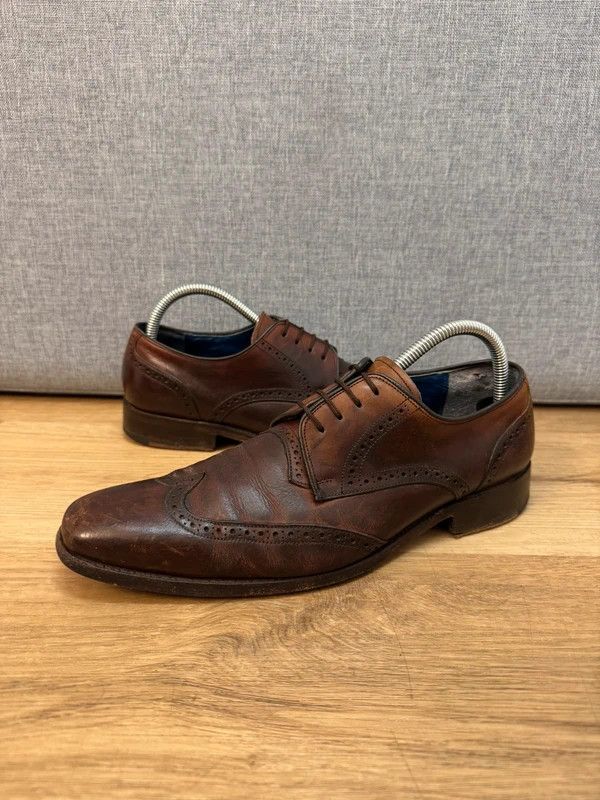 Barker Barker England Brown Leather Derby Brogue Lace Ups 7 41 Size US 8 / EU 41 - 1 Thumbnail