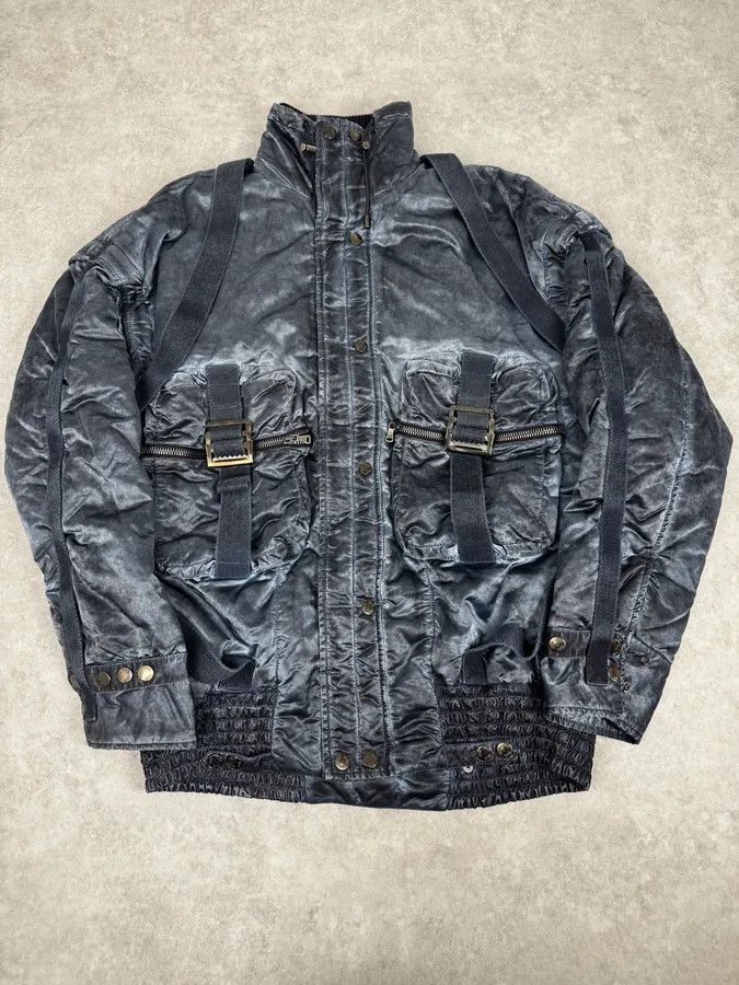 Dolce & Gabbana AW2003 Dolce & Gabbana Blue Aviator Bondage Jacket Size US XXL / EU 58 / 5 - 1 Thumbnail