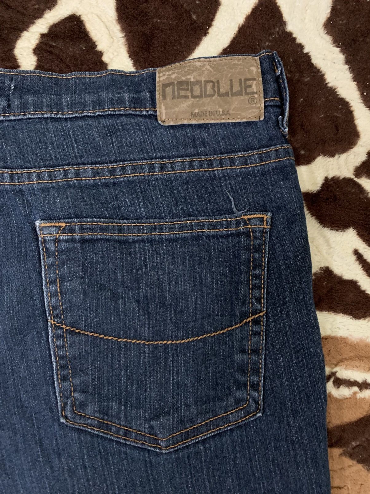 Vintage LAST DROP#Neo Blue Denim Made In Usa Size US 35 - 12 Thumbnail