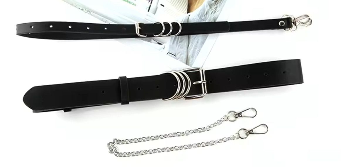 Other Black Pu Leather Harness Waist Belt Size ONE SIZE - 11 Thumbnail
