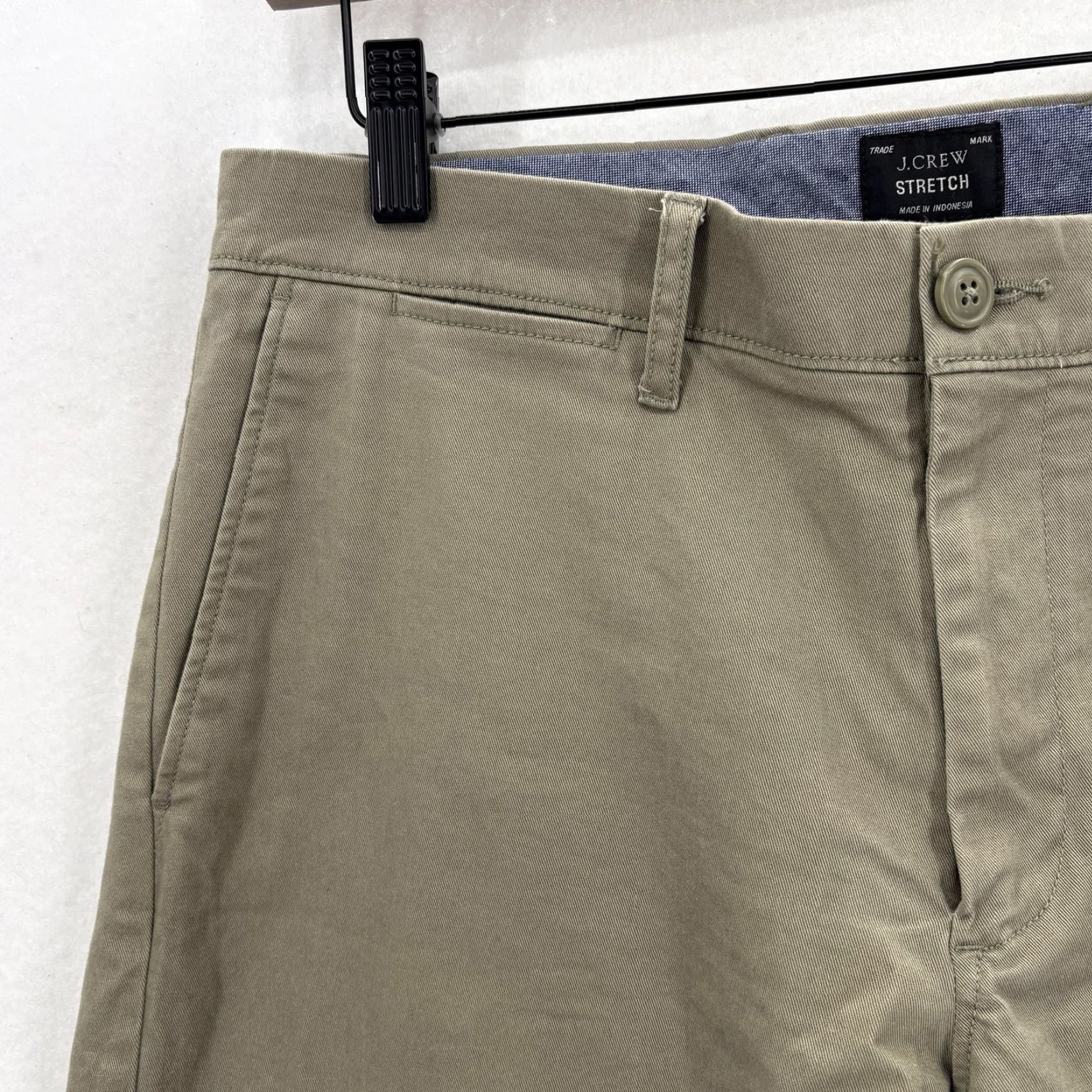 J.Crew J.CREW 484 Slim Pants Mens 30x32 Khaki Beige Stretch Chino Casual Preppy Travel Tapered Flat Front Pockets Zip Front Tailored Mens Size US 30 / EU 46 - 3 Thumbnail