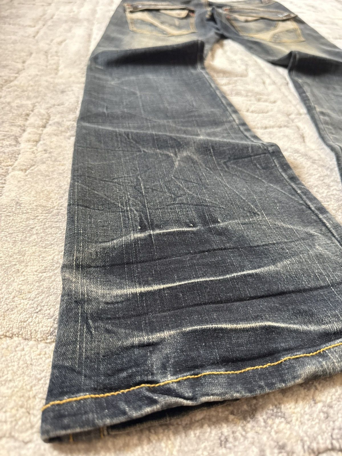 If Six Was Nine Ifsixwasnine Lgb Kapital Junya Style Low Rise Flared Jeans Size US 28 / EU 44 - 17 Thumbnail