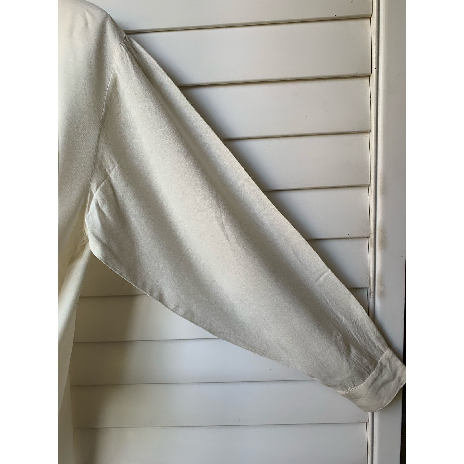 Vintage Embroidered Western Button Down Off White Shirt NWT Size XL / US 12-14 / IT 48-50 - 6 Thumbnail