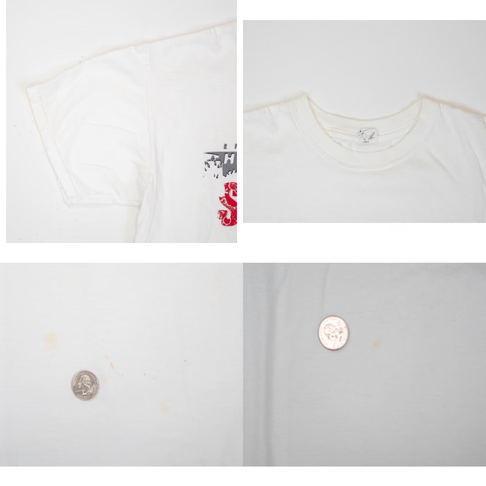 Anvil VINTAGE Anvil T-Shirt Men Size M White Crew Neck Short Sleeve Graphic Print 2000s USA Retro Distressed 20x25 Size US M / EU 48-50 / 2 - 8 Thumbnail