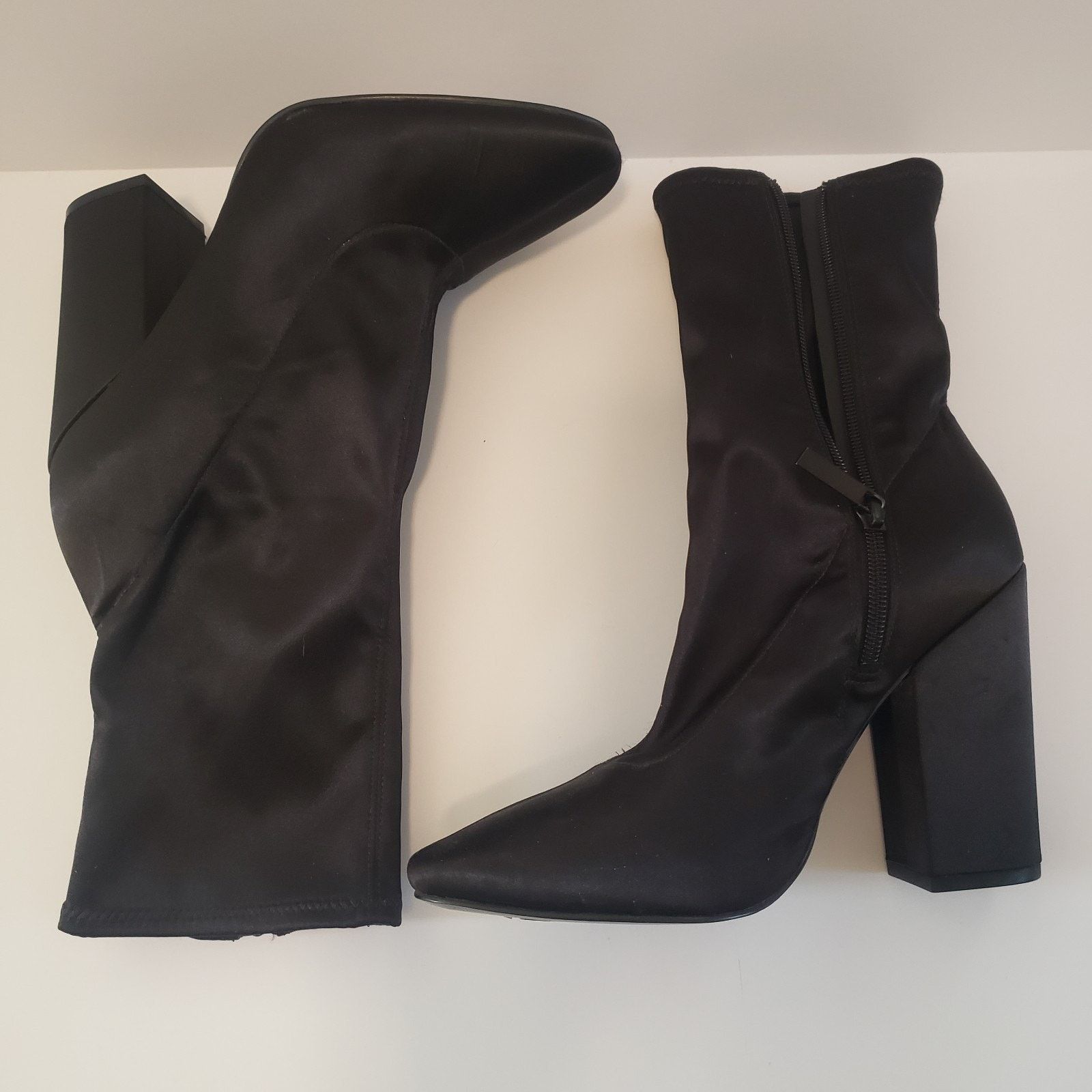 Kendall And Kylie Kendall + Kylie Hailey Satin Ankle Boots Size 9M Size US 9 / IT 39 - 1 Thumbnail