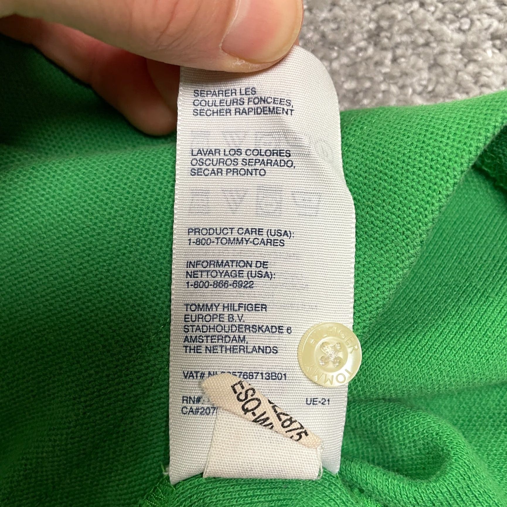Tommy Hilfiger Tommy Hilfiger Polo Shirt Mens Small Green Cotton Short Sleeve Collared Casual Shirt Size US S / EU 44-46 / 1 - 6 Thumbnail