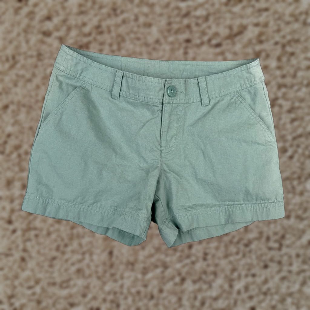 Vintage Columbia Womens Shorts 4 Green Chino Ripstop Cotton Hiking Camping 31x4 Size 27" / US 4 / IT 40 - 1 Thumbnail