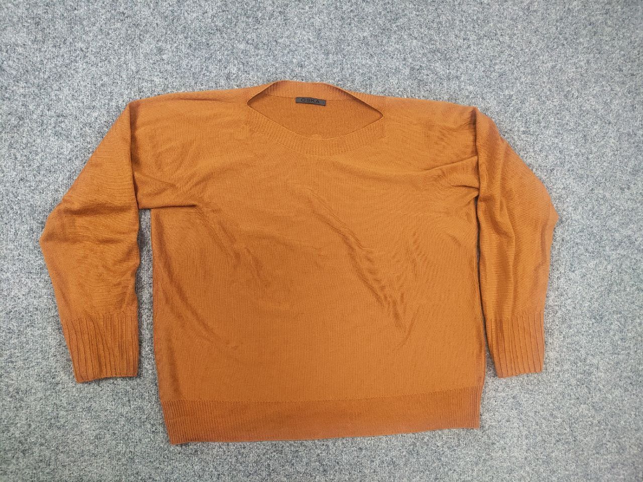 OSKA Oska German Design Light loose-fitting orange blend sweater Size M / US 6-8 / IT 42-44 - 2 Thumbnail